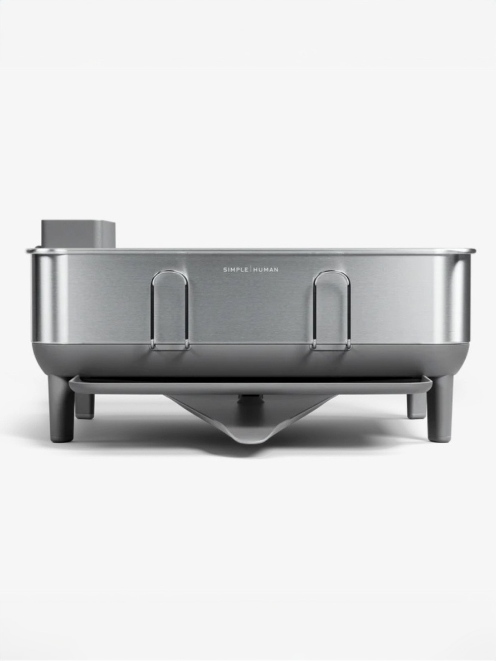 simplehuman Compact Steel Frame Dish Drying Rack & Drainer **Base Only** Gray